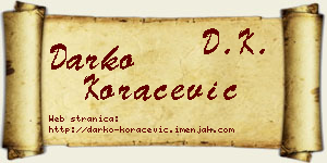 Darko Koraćević vizit kartica